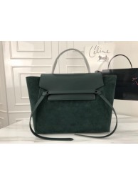 Fake Celine Belt Bag Origina Suede Leather A98311 green JH06211zK58