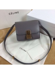 Fake Celine Classic Box mini Flap Bag Smooth Leather 11041 Gray JH06379jp38