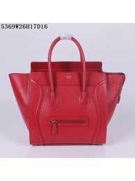 Fake Celine Luggage Micro Tote Bag CLY5369 Red JH05983dS46