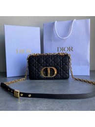 Fake Copy Dior SMALL DIOR CARO BAG Black Soft Cannage Calfskin M9241 JH06820Mv33