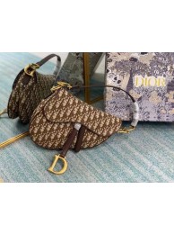 Fake Copy SADDLE BAG Dior Oblique Embroidered M1297ZW Brown JH06895UW33