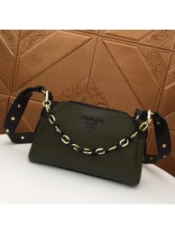 Fake Replica Prada Calf leather shoulder bag 2032 black JH05245Ml87