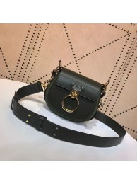 Fashion CHLOE Tess Small leather shoulder bag 3E153 Blackish green JH08884EB73