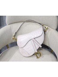 Fashion Dior SADDLE SOFT CALFSKIN BAG C9045 white JH07045NC66