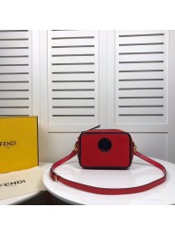 Fashion Fendi MINI CAMERA CASE suede bag 8BS019A red JH08680Rn14