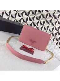 Fashion Imitation Prada Saffiano leather shoulder bag 1BP012-2 pink JH05312dK58
