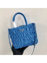Fashion Prada Re-Edition nylon Tote bag 1BG321 light blue JH05140Rn14