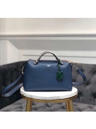 FENDI BY THE WAY REGULAR Small multicoloured leather Boston bag 8BL1245 blue&grey JH08636kD96