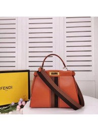 FENDI PEEKABOO ICONIC leather bag F0826 orange JH08511GJ97