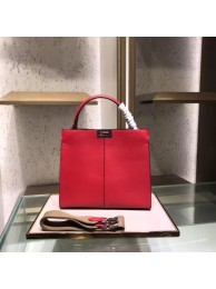 Fendi PEEKABOO REGULAR Handbag in red Roman leather 8BN304A JH08611LJ17