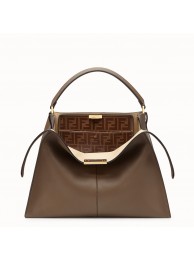 Fendi PEEKABOO X-LITE Brown leather bag 8BN304A JH08610RR94