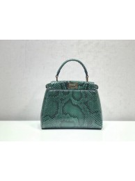 First-class Quality Fendi MINI PEEKABOO Handbag python 8BN244K green JH08653Vu63