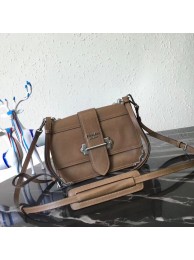 First-class Quality Prada Cahier Leather Shoulder Bag 1BD095 brown JH05681mU66