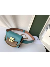 GIVENCHY GV3 leather and suede mini bumbag 1127 blue JH09039SP97