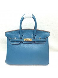 Hermes Birkin 25CM Tote Bag Original Leather H25 Blue JH01681cj58