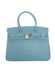 Hermes Birkin 30CM Tote Bags Smooth Togo Leather Blue JH01359JM27