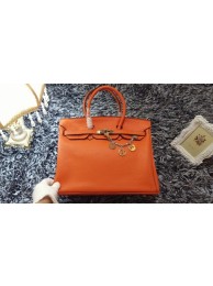 Hermes Birkin 35cm tote bag litchi leather H35 orange JH01706kg81