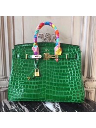 Hermes Birkin Tote Bag Croco Leather BK35 green JH01462rd58
