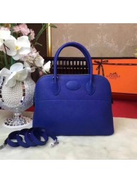 Hermes Bolide Original Togo leather Tote Bag HB31 blue JH01580Js36