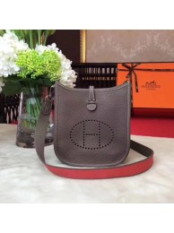 Hermes Evelyne original togo leather mini Shoulder Bag H1187 grey JH01566Li93