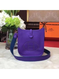 Hermes Evelyne original togo leather mini Shoulder Bag H1187 violet JH01559nZ35
