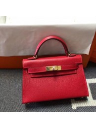 Hermes Kelly 20cm Tote Bag Original Epsom Leather KL20 red JH01534zr86