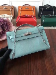 Hermes Mini Kelly Tote Bag Epsom leather 1707 Light blue JH01537Ga14