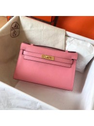 Hermes original epsom leather kelly Tote Bag KL2833 pink JH01531WA43