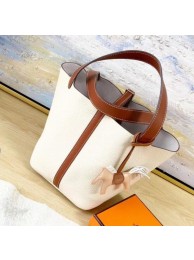 Hermes Picotin Lock 22cm Bags Litchi Leather HPT88 White JH01347eI70