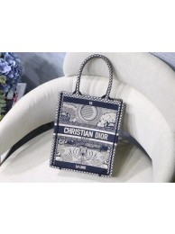 High Imitation MOON VERTICAL DIOR BOOK TOTE TAROT EMBROIDERED CANVAS BAG M1272Z-3 JH07121vF44