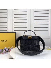 High Quality FENDI PEEKABOO ICONIC MINI leather bag 8BN244 black JH08545My83
