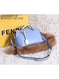 High Quality Fendi tote bags calfskin leather 2350 sky blue JH08773Ao69