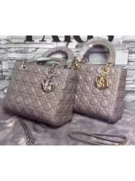 High Quality Imitation Dior Small Lady Dior Bag Sheepskin Leather CD6322 Grey JH07425YP94