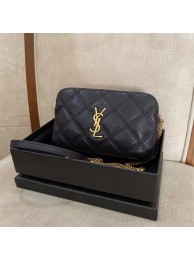 High Quality Imitation SAINT LAURENT Original Leather Shoulder Bag Y565041 black JH07802Cw85