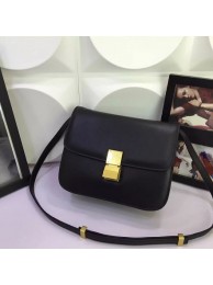 High Quality Replica Celine Classic Box Flap Bag Calfskin Leather 88008 Black JH06372tp21