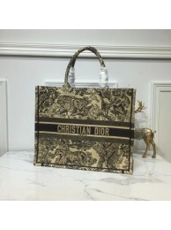 High Quality Replica DIOR BOOK TOTE BAG IN EMBROIDERED CANVAS C1286 Yellow JH07194lk70