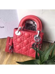 Hot Dior Original Sheepskin Leather tote Bag M673 red JH07608Ho45