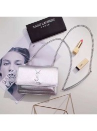 Imitation 1:1 Yves Saint Laurent Original leather mini Shoulder Bag 452157 silver JH08211qd57