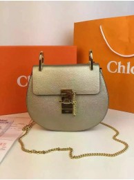 Imitation AAA Chloe Drew Shoulder Bags Calfskin Leather 2709 Gold JH08947Qz50