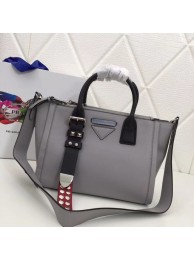 Imitation AAAAA Prada Concept Leather handbag 1BA175 grey JH05464Af81