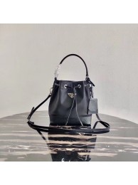 Imitation Best Prada Saffiano leather mini shoulder bag 1BE055 black JH04960CD19