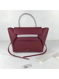 Imitation Celine Belt Bag Original Leather Tote Bag 9984 wine JH06193Rj35