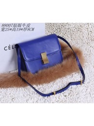 Imitation Celine Classic Box Small Flap Bag Calfskin 88007 Blue JH06384mf57