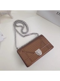 Imitation Dior DIORAMA leather Chain bag S0328 bronze JH07222UW57