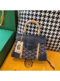 Imitation Goyard mini saigon tote bag 55632 dark blue JH06632UW57