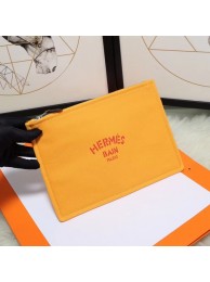 Imitation Hermes Cosmetic Bag H3700 Mango Yellow JH01304mf57