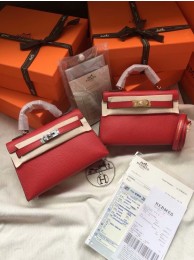 Imitation Hermes Kelly 19cm Shoulder Bags Epsom Leather KL19 Red JH01175dW15