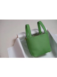 Imitation Hermes Picotin Lock PM Bags Togo Leather H5599 green JH01224dm74
