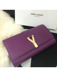 Imitation High Quality 2015 Yves Saint Laurent new model clutch 30210-1 dark purple JH08401dN21