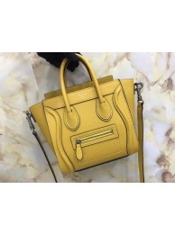 Imitation Hot Celine NANO MINI Tote Bag Original Leather A3560 yellow JH06236CQ60